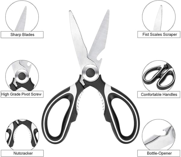 Kökssax Multipurpose starkt rostfritt stål med lock Diskmaskinsäker (svart)