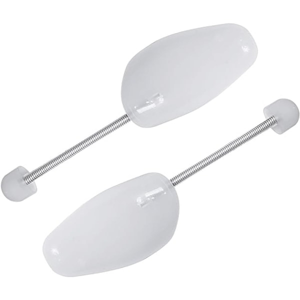 Set med 5 par plastskoträd, skoform, anpassningsbar storlek 38-44, transparent