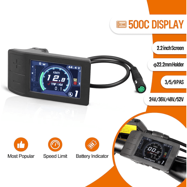 Display för Ebike: for 8Fun BBS02 BBSHD BBS01 Electric Mid Drive Kit, kompatibel med motor med UART