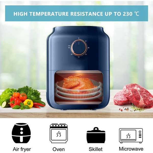 2 st airfryer-liners, luftfritös silikonkorg, airfryer, silikonkruka,