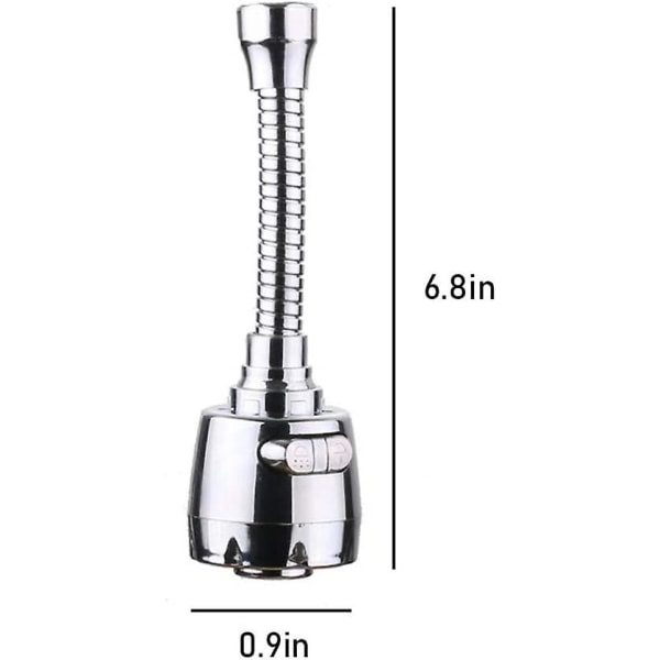 Köksblandare sprayhuvud med 360 graders svängbar slang två piplägen