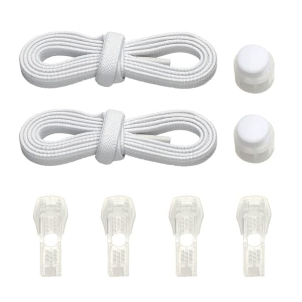 Spring Lock Skosnören Utan Slipsar VIT white