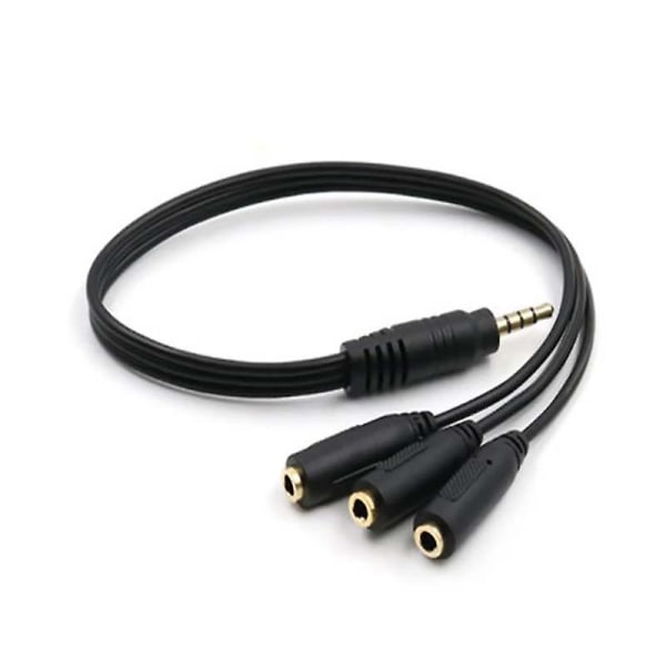 35 mm 3-vägs Aux Multi hörlurar hörlurar Audio Splitter Adapter 35 mm Jack Hub Spliter Kabelförlängare 1 hane till 3 hona