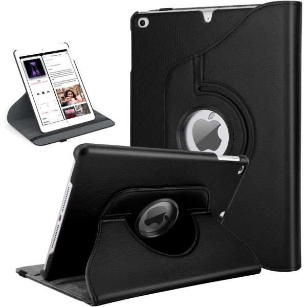 iPad 9.7 2018/2017,iPad Air- case - 360 graders roterande case Smart case med pennhållare,Auto Wake/Sleep för iPad 5/6th Generation/iPad Air 1