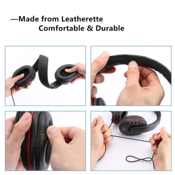 Gaming Headset-hörlurar med mikrofon för bärbar dator, surfplatta,