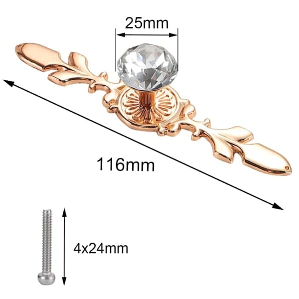bitar diamant dörrknopp Guld Kristall dörrknopp skåp
