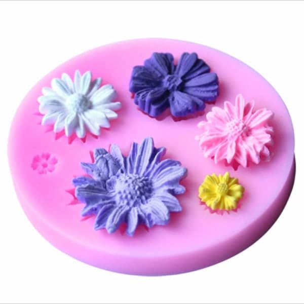 Små blommor Form Sugarpaste Fondant Bakform Form Mint