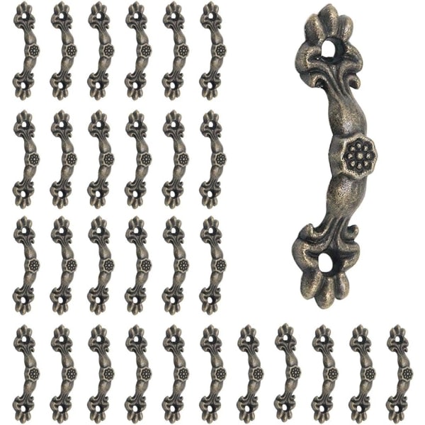 30 st bronston dekorativt antikt handtag för case, bågform, 43*10 mm