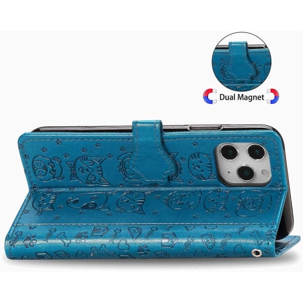 Plånbokstelefonfodral Blå phone case 6.1 (12/12pro)