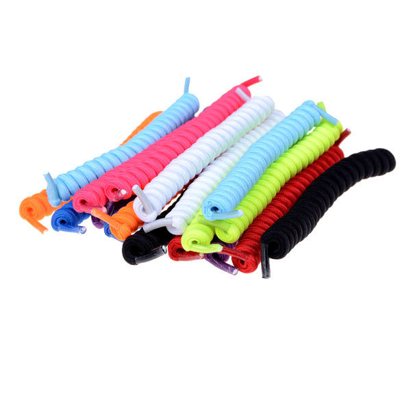Elastic No Tie Lockiga skosnören Coiler Elastic Twisty Unisex Fi Fluorescent Orange 0