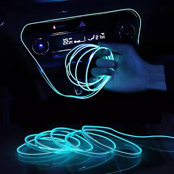 Neon LED bil interiörbelysning Strips USB -enhet Plugg Adapter Styrenhet Bil LED Strip Light