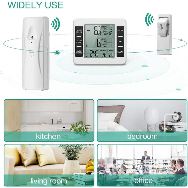 Kylskåpstermometer Trådlös digital frystermometer