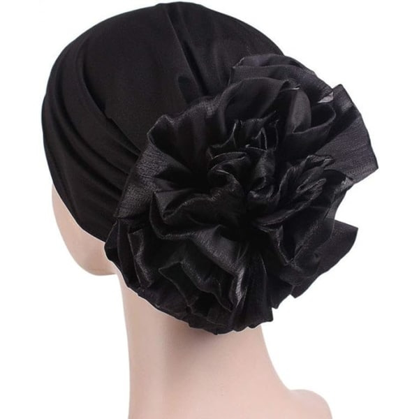 2Pack Dam Flower Elastisk Turban Beanie Head Wrap Chemo Cap Hat
