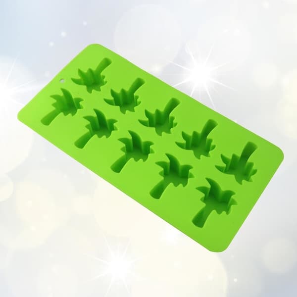 Molds Silikon-iskub form Liten iskubbricka Tecknad form Ice Cube- mould Green M