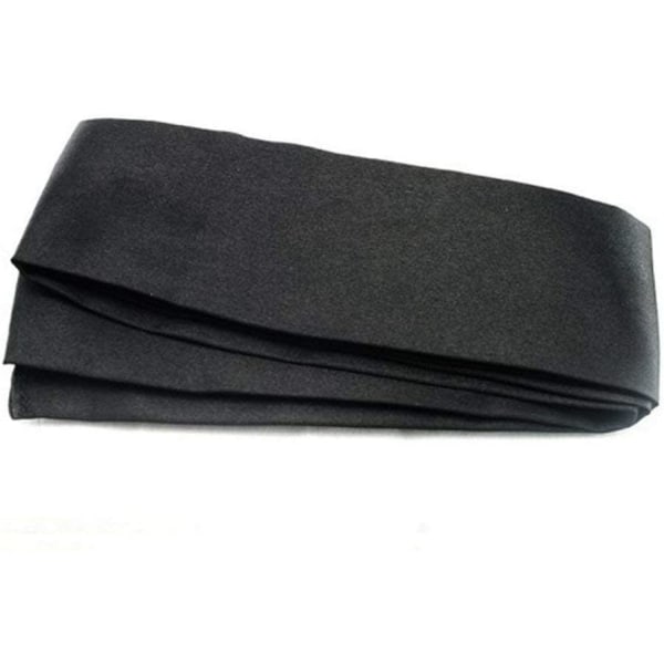 2-pack satin sovmasker, mjuk och smidig, 57 tums längd, justerbar, vuxen, resor, tupplur, svart