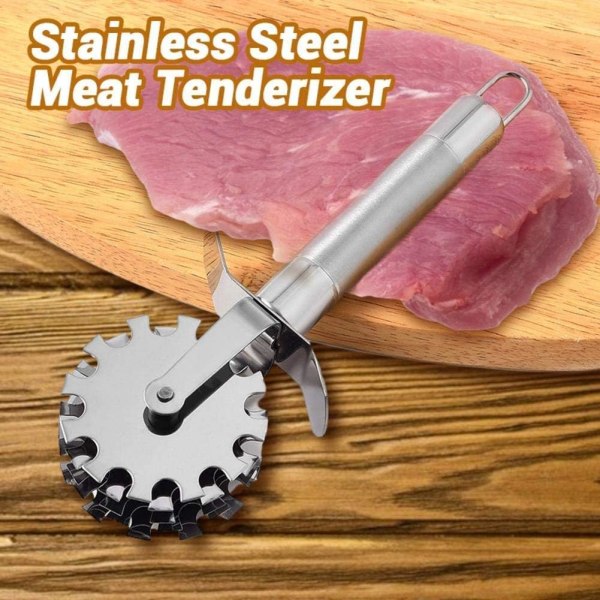 Meat Tenderizer Roller Rostfritt stål Meat Tenderizer Köksredskap Uppblåsbar Köttmörare