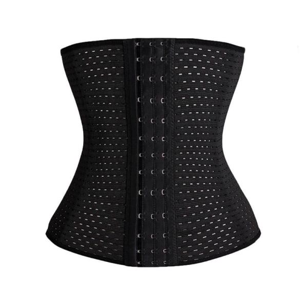 Waist trainer för kvinnor Magkontroll Midjekorsett svart L