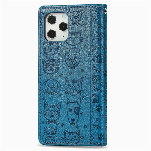Plånbokstelefonfodral Blå phone case 6.1 (12/12pro)