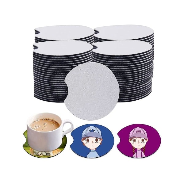 120 st Sublimation Pad Blanks Runda öppningsblanks 2,75 Bil Sublimation Pads