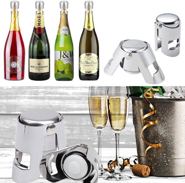 Cap, champagneflaskpropp, cap i rostfritt stål, vinpropp, champagne