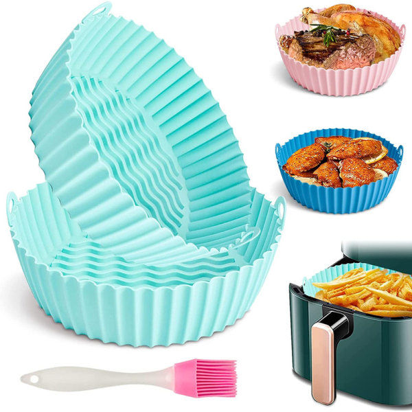 2 st airfryer-liners, luftfritös silikonkorg, airfryer, silikonkruka,