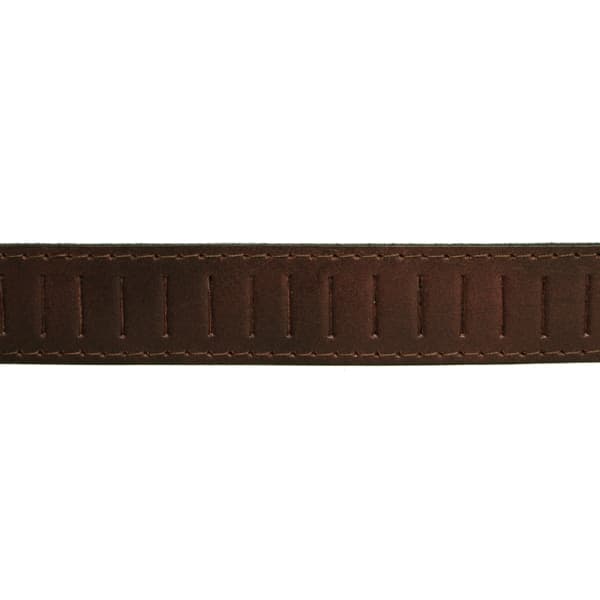 Brunt läderbälte 115 cm (midjemått)