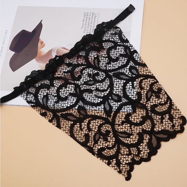 Anti Peep Invisible Bra Lady Lace, Clip On Mock Camisoles for Wo white one size