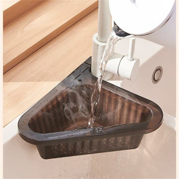 Filterkorg hörn avlopp Silkorg Triangulär diskbänk svart 25,2*21*8cm