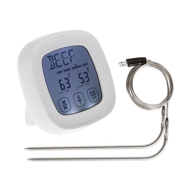 Dubbla sonder Touchscreen Ugn Termometer Kök Matlagning Mat