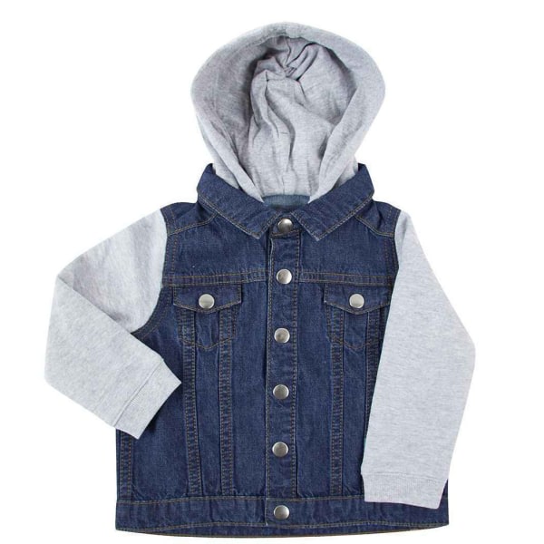 Larkwood barn/barn jeansjacka med luva 18-24 månader jeans Denim Blue 18-24  Months 9bcc | Fyndiq