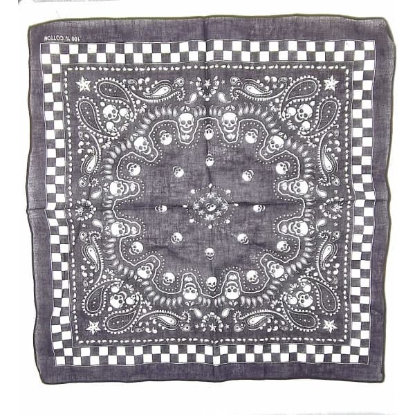 Skull Bandana halsduk Svart