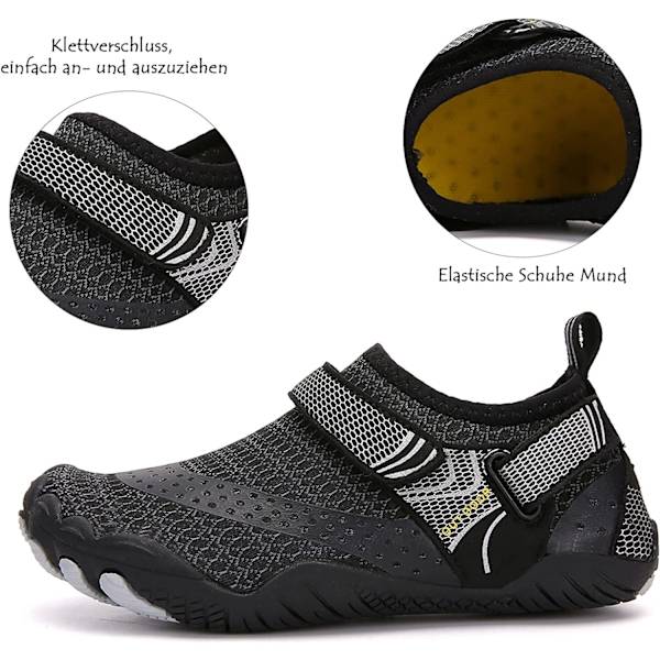 Strandskor, sportvattenskor yogaskor (svarta) 45EU black 45EU