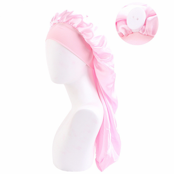 Cap i satäng med spänne lång tub (rosa)