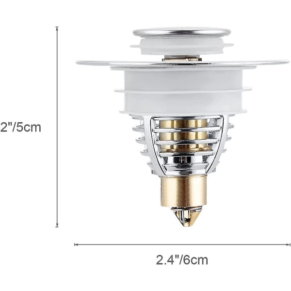 Pop Up Sink Plug, Universal Anti-Clog Sink Avloppssil i rostfritt stål för vask över 32 mm