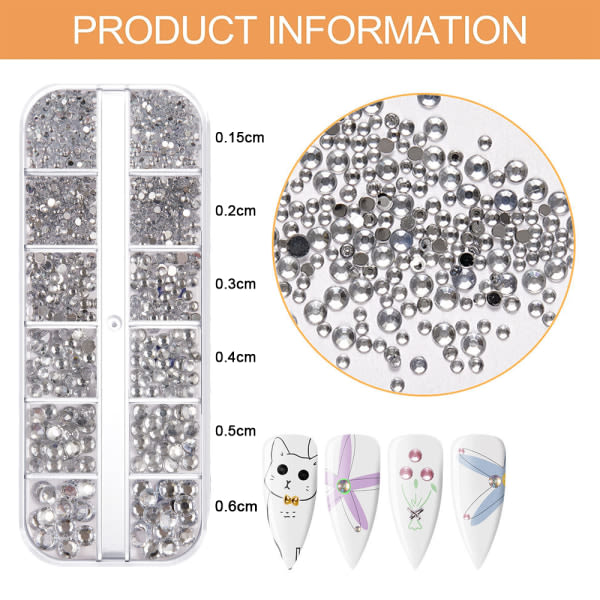 Kristall Rhinestone, Nail Art Skor Klänningskort Hantverk DIY Diamanter Dekorationsstil 1