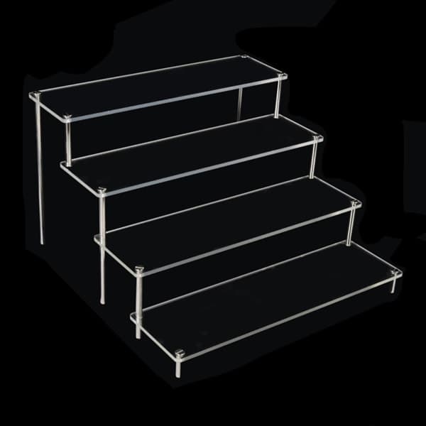 Tier Akryl Rack Parfym Makeup Organizer Risers Hyllor Showcase 4 stege