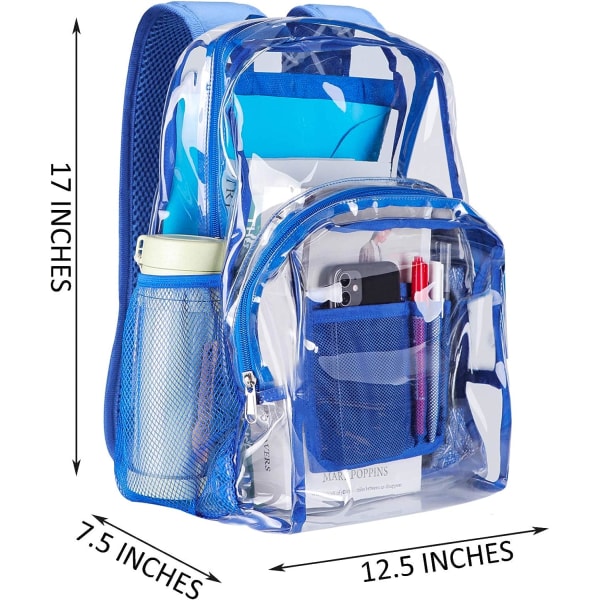 Vorspack Clear Backpack Heavy Duty PVC Transparent Ryggsäck