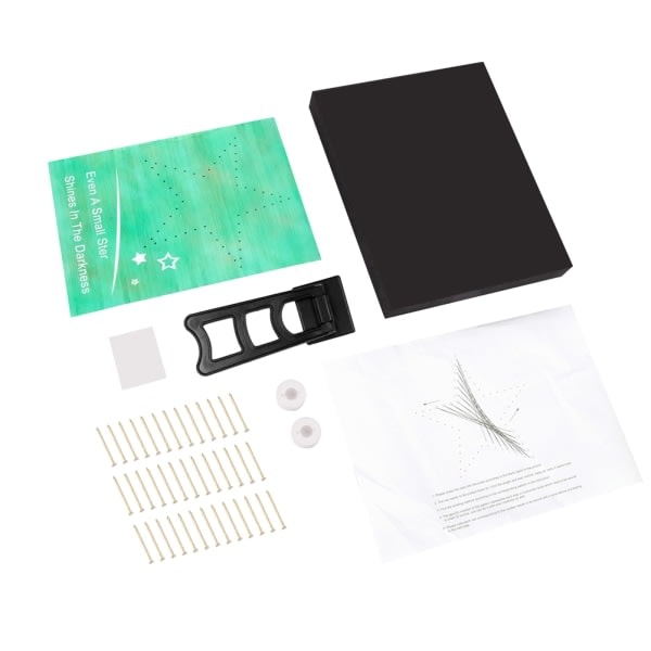 Star DIY Nail String Art Kit 3D Ritning Nails Winding Lines