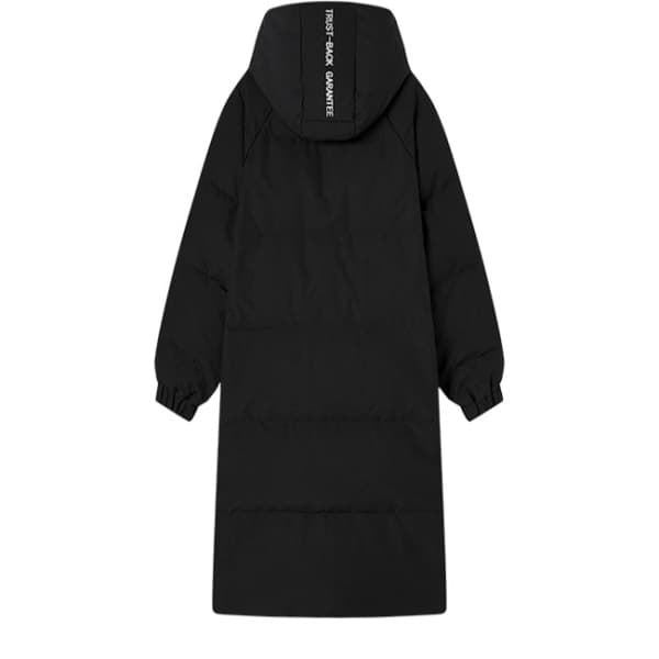 Dunjacka Kvinnor Lång Huva Varm Verktyg Vind Vinter black M