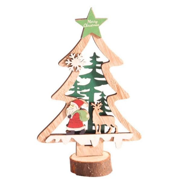 Julprydnader trähängande hängen xmas tree prydnad Green Star Tree