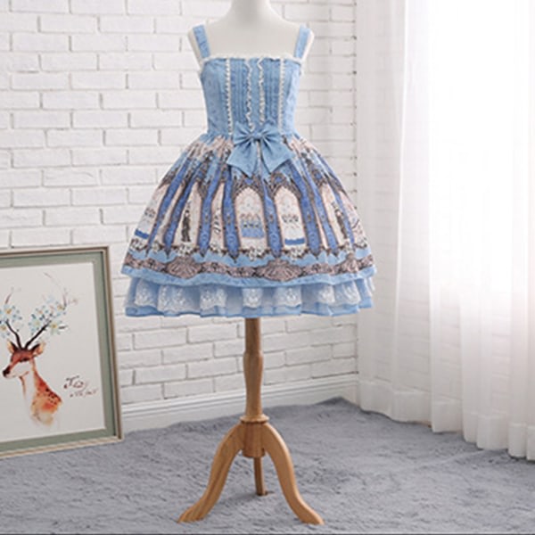 Dam Flickor Multi Layer Cosplay Lolita Petticoat Elastiskt midjeband Enkelt stål