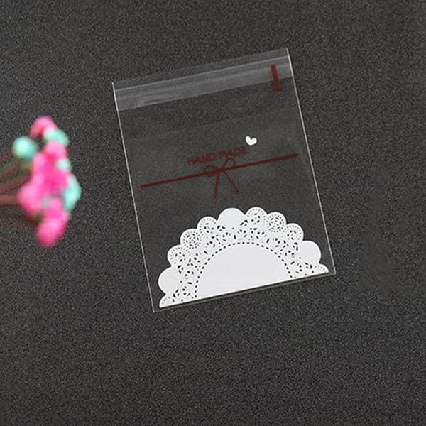 Spetsbågar-100st 14*14cm Plastpåse Cellofan Packaging Bag Co