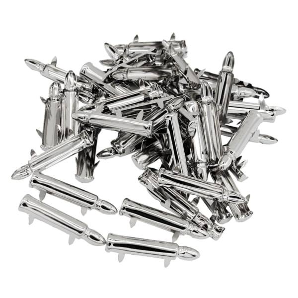 50 st Alloy Bullet Shape Nitar Spike Studs Spots för DIY-bälten Väskor Silver