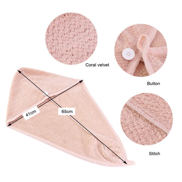 Mikrofiberhårhandduk, cap, cap (rosa)
