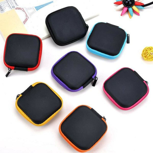 7 delar i Ear Bud Hörlurar Headset Case Mini förvaringsväska