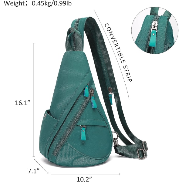 Canvas Sling Bag - Liten Crossbody ryggsäck Shoulder Casual Daypack ryggsäck för män kvinnor