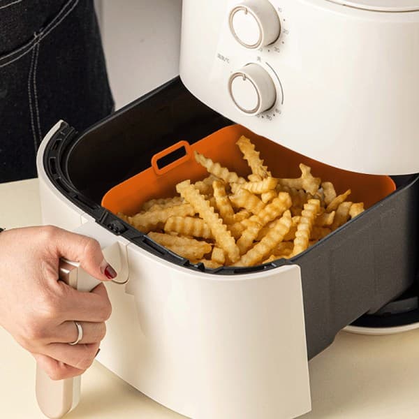 2pack 8.2inch Air fryer silicone pot grå