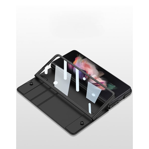 För Samsung Galaxy Z Fold 4 Case med S Pen-hållare järnhaltig