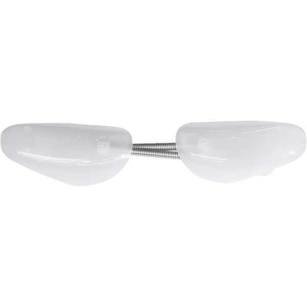 Set med 5 par plastskoträd, skoform, anpassningsbar storlek 38-44, transparent