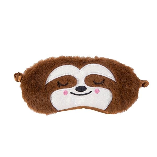 Djurögonmask Sömnmask 3d söt tecknad cover Ögonskydd Ögonskydd Resor Sova Justerbar brun